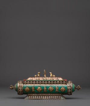 Tibetan Handcrafted Brass Incense Burner | Buddhist Ritual & Meditation Altar Decor