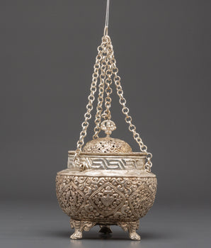 Copper Silver Plated-Incense Burner for Mindfulness & Rituals