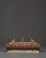 Tibetan Incense Burner with Auspicious Symbols