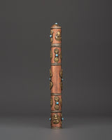 Tibetan Incense Holder with Turquoise