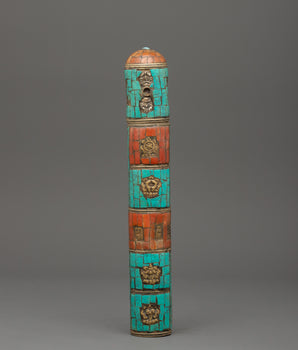 Coral Inlaid Incense Holder