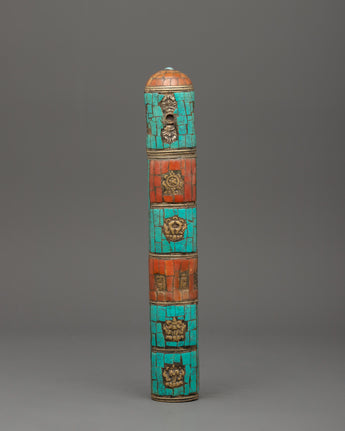 Coral Inlaid Incense Holder