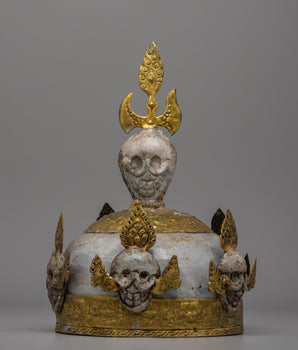 Handcrafted Ritual Iron Skull Crown