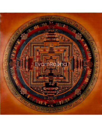 Handpainted Kalachakra Mandala Thangka Art