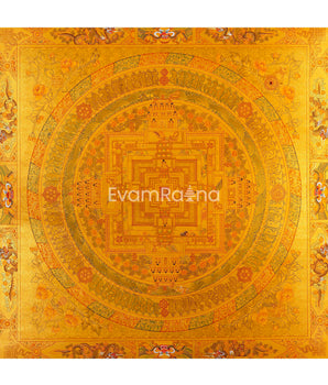 24k Full Gold Style Kalachara Mandala Thangka