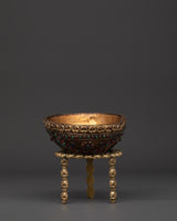 Copper Kapala with Brass Stand