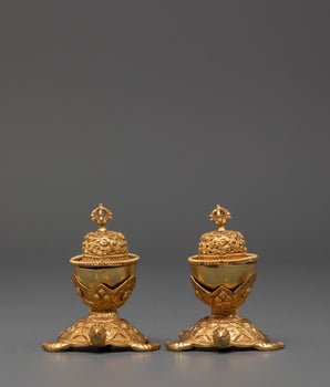 Sacred Kapala Ritual Set | Tibetan Buddhist Offering Set