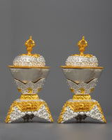 Silver Plated Kapala Set
