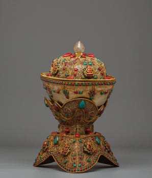 Kapala Skull Cup for Buddhist Rituals