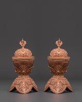 Copper Kapala Set with Lid & Base