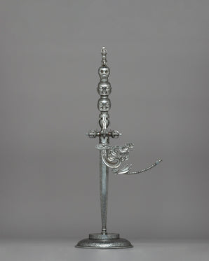 Iron Khatvanga for Tibetan Buddhist | Sacred Vajrayana Ritual Staff