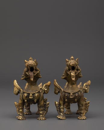 Buddhist Altar Lion Set