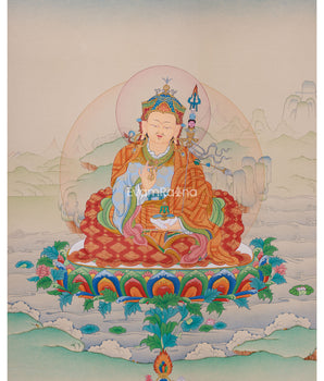 Lotus Born Guru Rinpoche Thangka | A Symbol of Wisdom and Protection