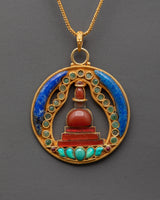 sterling silver stupa locket