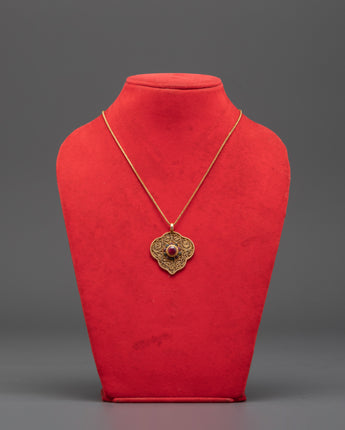 Gold Plated Leaf Locket