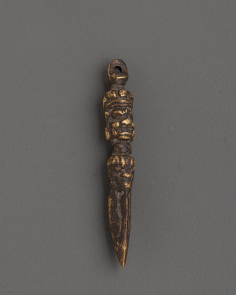 Tibetan bronze phurba locket