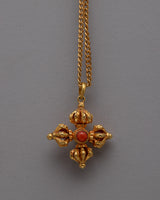 Elegant Vishwa Vajra gold locket