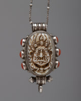 Wrathful Deity Face Silver Locket