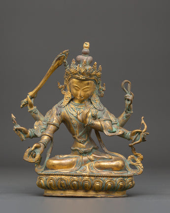 Handmade Statue of Maha Manjushri