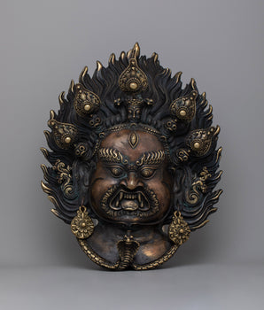 Wrathful Deity Mahakala Face Statue