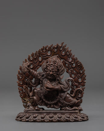 Tibetan Mahakala Bernakchen Protector Deity Statue