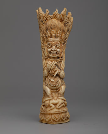 Exquisite Mahakala Bone Carved