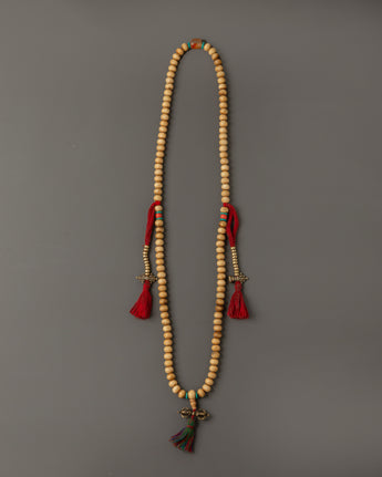 Tibetan Mala Beads with Bronze Vajra