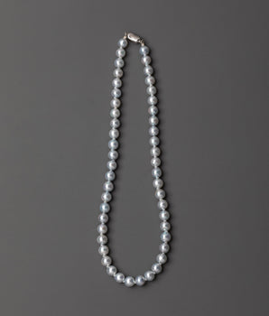 Spiritual Buddhist Prayer Mala | Japanese Grey Pearl Beads