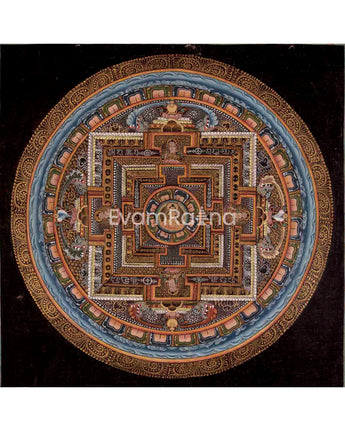 Vintage Buddha Mandala with Mantra