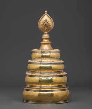 Handcrafted Brass Mandala Offering Set | Buddhist Ritual Decor