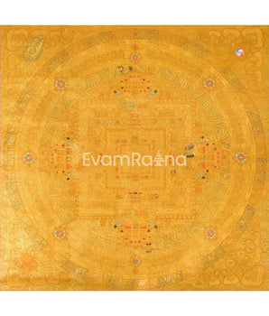 Full 24K Gold Style Kalachakra Mandala Thangka Art