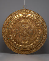Buddhist Copper Mandala Wall Hanging