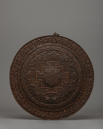 Oxidized Copper Mandala Wall Art