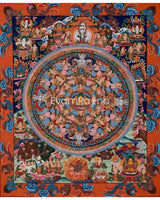 Vintage Handmade Fine Detailed Buddha Mandala