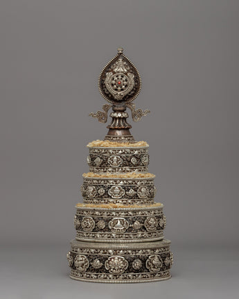 Silver Plated Mandala Offering Set 