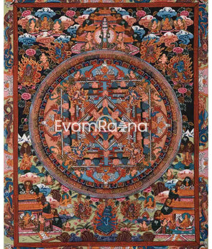 Vintage Handmade Fine Detailed Buddha Mandala