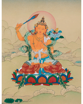 Traditional Bodhisattva, Manjushri Thangka