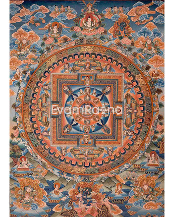 Manjushri Mandala Thangka Painting