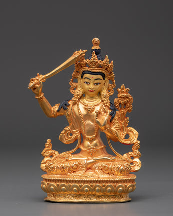 Manjushri wisdom deity sculpture