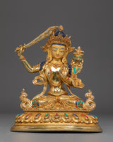 Handmade Manjushri Buddhist Sculpture