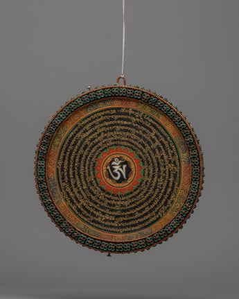 Copper Mandala Mantra Wall Hanging