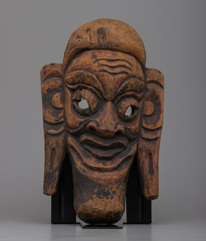 Vintage Buddhist Monk Face Mask