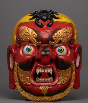 Fierce Deity Face Mask | Traditional Wall hanging  Symbolizing Power & Mysticism