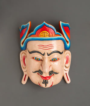 Hand-Carved Padmasambhava Mask