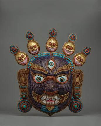 Wrathful Dharmapala Bhairav Mask
