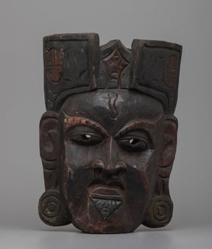 Wooden Buddhist Master Mask