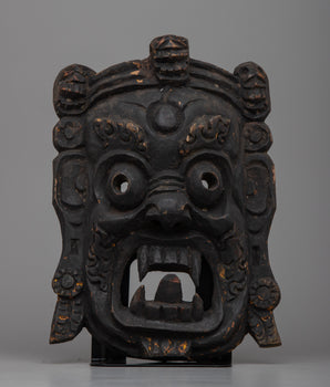Wooden Vintage Mahakala Mask