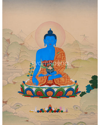Hand-Painted Bhaisajyaguru Painting