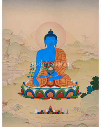 Hand-Painted Bhaisajyaguru Painting