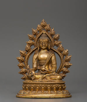 Medicine Buddha in copper